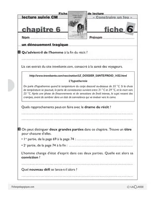 Construire un feu (2) / Lecture suivie