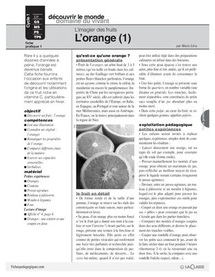 L'imagier des fruits : L'orange (1)