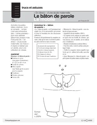 Le bâton de parole / Le mobile