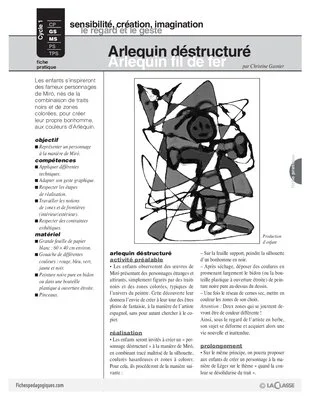 Arlequin destructuré / Arlequin fil de fer