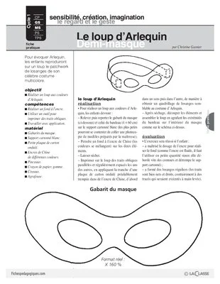 Le loup d'Arlequin destructuré / Demi-masque