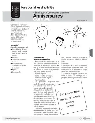 Anniversaires / Carnaval