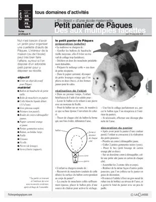 Panier de Pâques / Dés