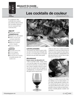 Les cocktails de couleur