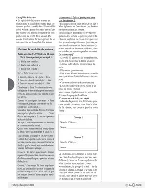 La lecture (1) / Grands domaines d'activités