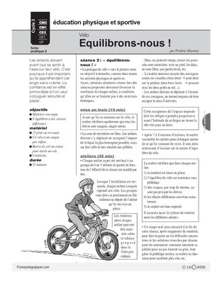 Vélo (2) / Equilibrons-nous!