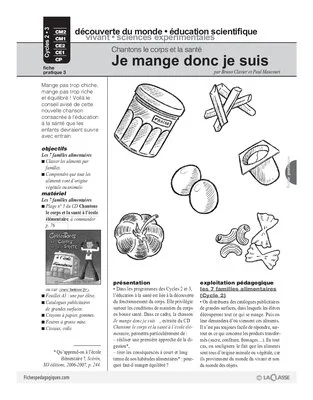 Chantons le corps et la santé (3) / Je mange donc je suis