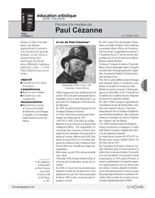 Peindre à la manière de Paul Cézanne