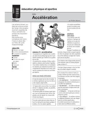 Vélo (3) / Accélération