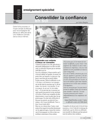 Consolider la confiance en soi
