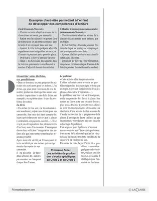 La production d'écrits (1) / Grands domaines d'activités