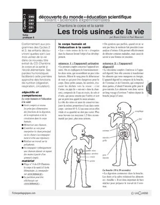 Chantons le corps et la santé (6) / Les trois usines de la vie