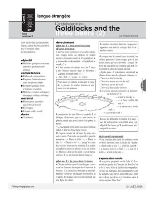 Goldilocks (2) / L'anglais par le jeu