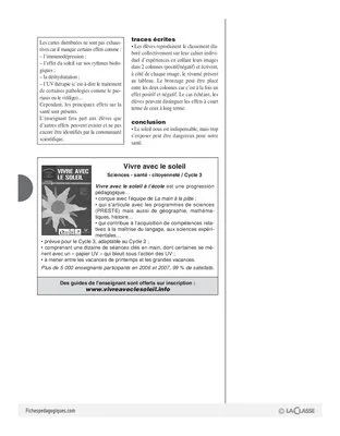 Vivre avec le soleil (1) / Les effets du soleil sur la santé