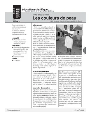 Vivre avec le soleil (3) / Les couleurs de peau