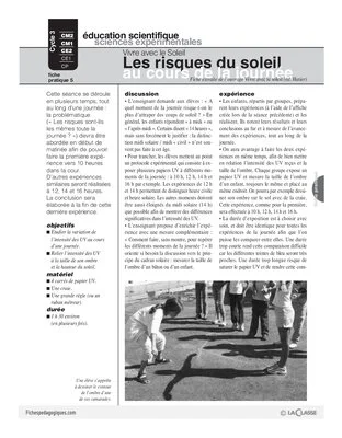 Vivre avec le soleil (5) / Les risques du soleil