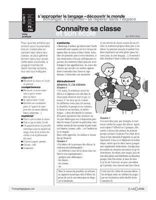 Connaître sa classe et son école