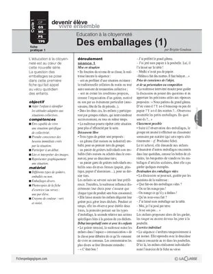 Education à la citoyenneté (1) / Des emballages (1)