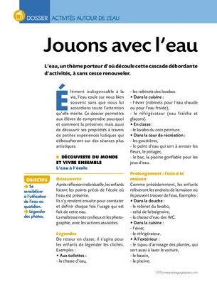 Activités autour de l'eau