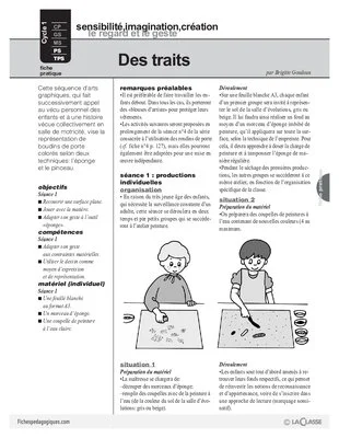 Arts plastiques : Des traits