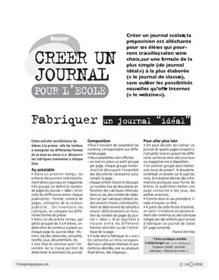 Créer un journal pour l'école