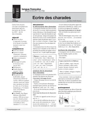 Ecrire des charades