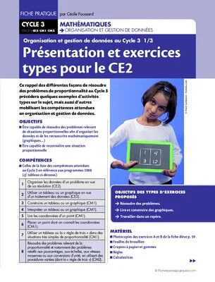 Organisation et gestion de données au Cycle 3 (1)