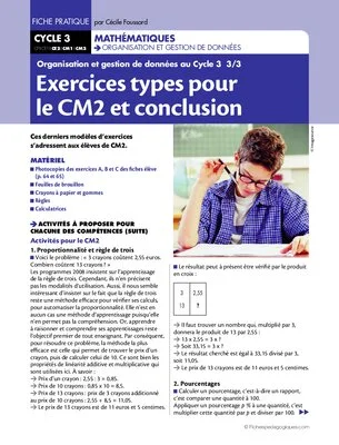 Organisation et gestion de données au Cycle 3 (3)