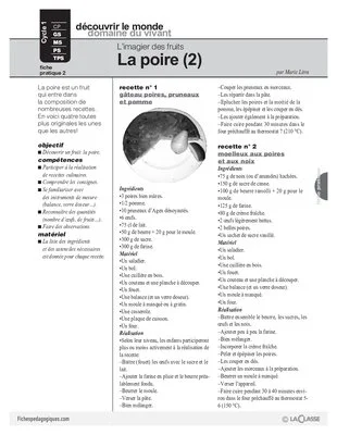 L'imagier des fruits : La poire (2)