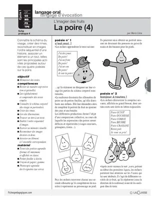 L'imagier des fruits : La poire (4)
