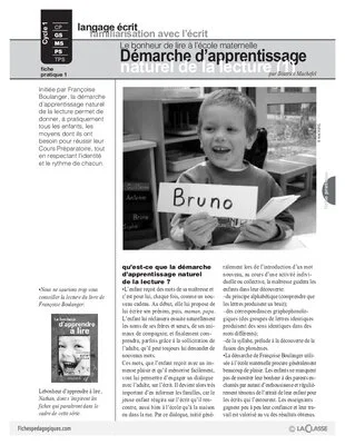 Démarche d'apprentissage naturel de la lecture (1)