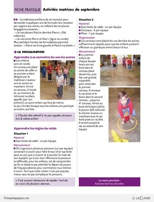 Progression motricité en GS (2) / Septembre