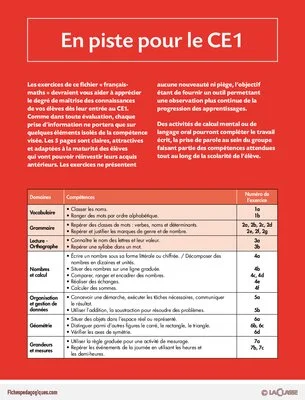 En piste pour le CE1
