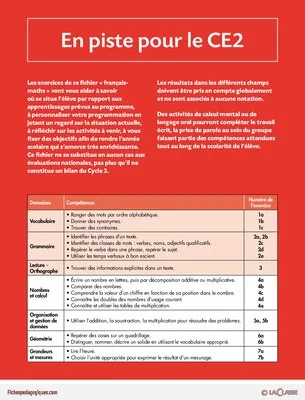 En piste pour le CE2