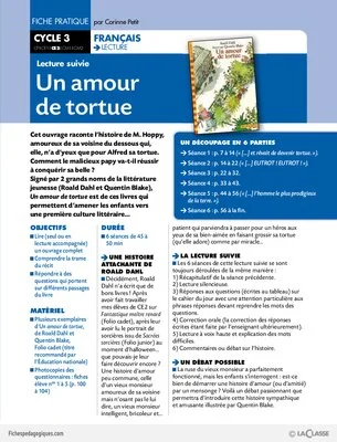 Lecture suivie / Un amour de tortue