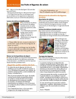 Fruits et légumes (3) / Les fruits et légumes de saison