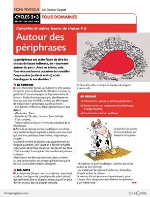 Curiosités et leçons de choses (6) / Autour des périphrases