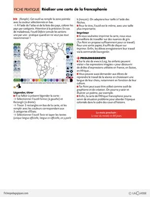 TICE et géo (2) / Réaliser une carte de la francophonie