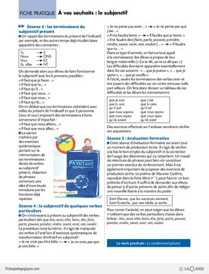 La conjugaison au Cycle 3 (2) / Le subjonctif