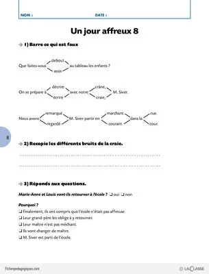 Un jour affreux (lecture suivie)