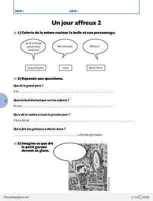 Un jour affreux (lecture suivie)