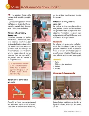 Programmation gym au Cycle 3