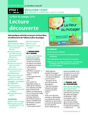 La fleur du potager (3) / Lecture découverte
