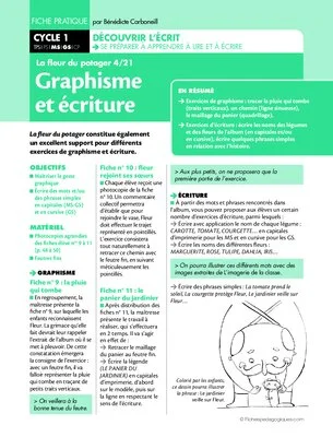 La fleur du potager (4) / Graphisme et écriture