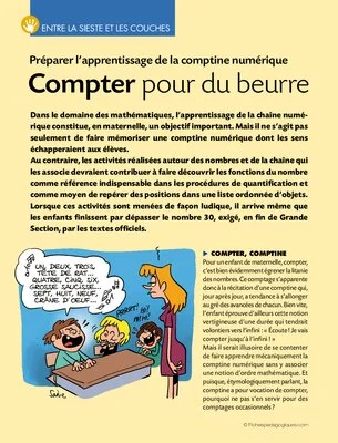 Entre la sieste et les couches / Compter pour du beurre