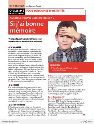 Curiosités et leçons de choses (2) / Si j'ai bonne mémoire