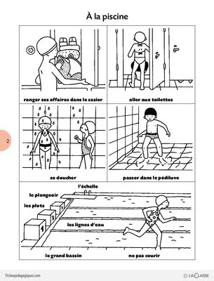L'imagerie de la classe : À la piscine