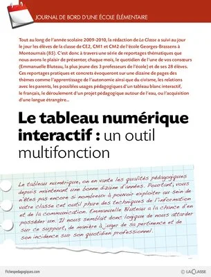 Journal de bord élémentaire (4) / Le tableau blanc interactif