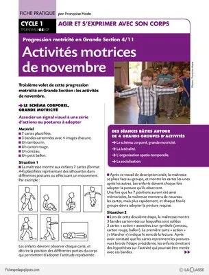 Progression motricité en GS (4) / Novembre