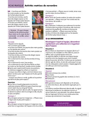 Progression motricité en GS (4) / Novembre